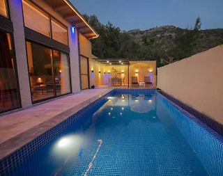 Kaş İslamlar'da Balayı Çiftlerine Uygun, Özel Havuzlu, Şık Villa - 3
