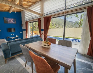 Kaş İslamlar'da Balayı Çiftlerine Uygun, Özel Havuzlu, Şık Villa - 5