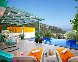 Kaş İslamlar'da Balayı Çiftlerine Uygun, Özel Havuzlu, Şık Villa - 3