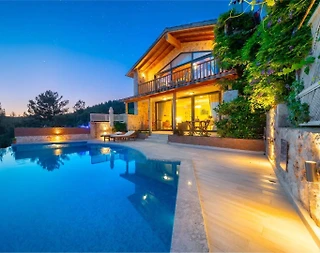 Kaş İslamlar'da Benzersiz Doğa Manzaralı, Özel Havuzlu, Balayı Villası - 1