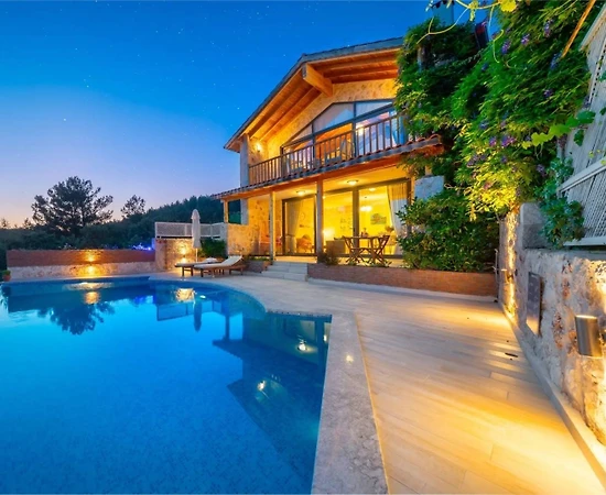 Kaş İslamlar'da Benzersiz Doğa Manzaralı, Özel Havuzlu, Balayı Villası - 1