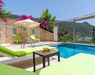 Kaş İslamlar'da Çekirdek Ailelere Uygun, Özel Havuzlu, İkiz Villa - 5