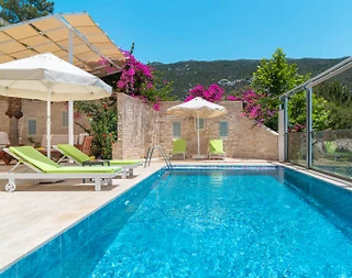 Kaş İslamlar'da Çekirdek Ailelere Uygun, Özel Havuzlu, İkiz Villa - 3