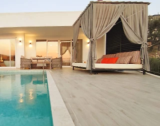 Kaş İslamlar'da Minimalist Tasarımlı, Özel Havuzlu, Kiralık Villa - 1