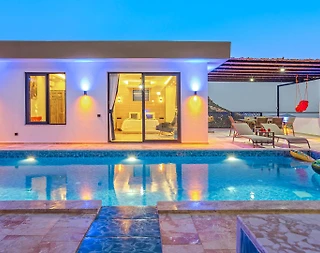 Kaş İslamlar'da Çekirdek Ailelere Uygun, Özel Havuzlu, Modern Villa - 3