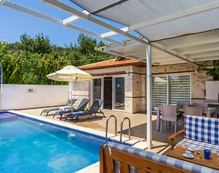 Kaş İslamlar'da Küçük Ailelere Uygun, Özel Havuzlu, Estetik Villa - 4