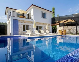 Kaş İslamlar'da Deniz Manzaralı, Özel Havuzlu, 4 Kişilik Villa - 1