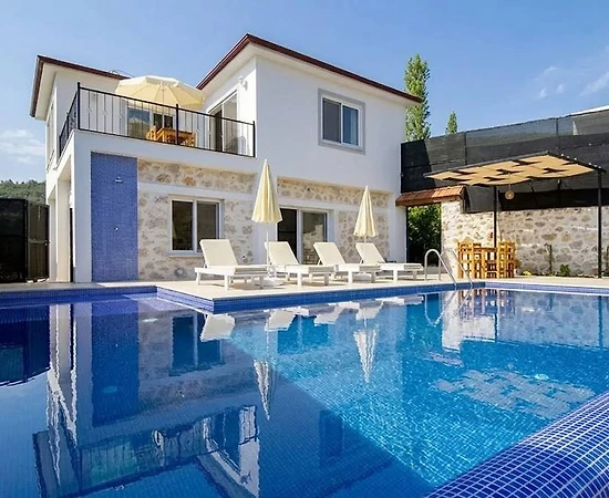 Kaş İslamlar'da Deniz Manzaralı, Özel Havuzlu, 4 Kişilik Villa - 1