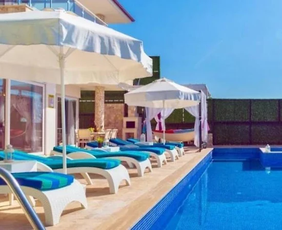 Kaş İslamlar'da Deniz Manzaralı, Özel Havuzlu, 6 Kişilik Villa - 1