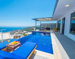 Kaş İslamlar'da Deniz Manzaralı, Özel Havuzlu, Jakuzili Villa - 1