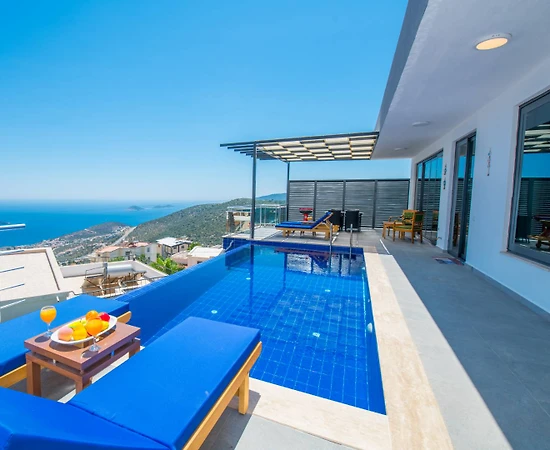 Kaş İslamlar'da Deniz Manzaralı, Özel Havuzlu, Jakuzili Villa - 1