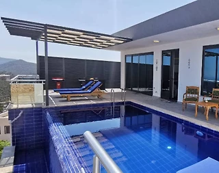 Kaş İslamlar'da Deniz Manzaralı, Özel Havuzlu, Jakuzili Villa - 2