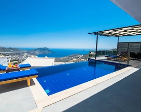 Kaş İslamlar'da Deniz Manzaralı, Özel Havuzlu, Jakuzili Villa - 3