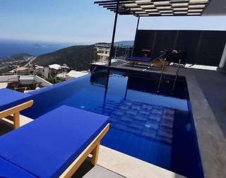 Kaş İslamlar'da Deniz Manzaralı, Özel Havuzlu, Jakuzili Villa - 5