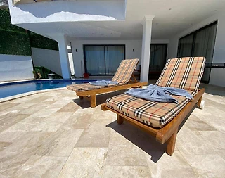 Kaş İslamlar'da Deniz Manzaralı, Özel Havuzlu, Jakuzili Villa - 5