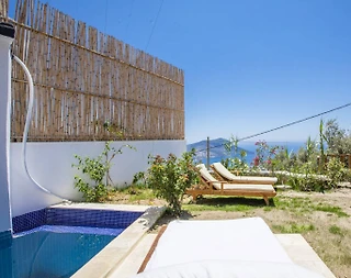 Kaş İslamlar'da Deniz Manzaralı, Özel Havuzlu, Jakuzili Villa - 1