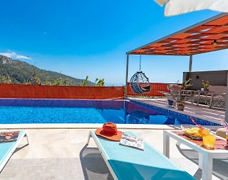 Kaş İslamlar'da Deniz Manzaralı, Özel Havuzlu, Jakuzili Villa - 3