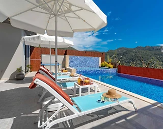 Kaş İslamlar'da Deniz Manzaralı, Özel Havuzlu, Jakuzili Villa - 4