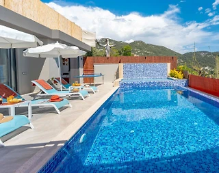 Kaş İslamlar'da Deniz Manzaralı, Özel Havuzlu, Jakuzili Villa - 5