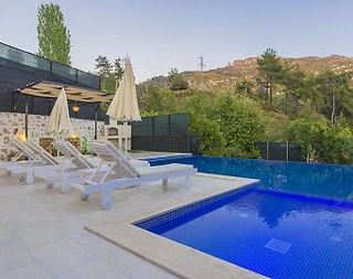 Kaş İslamlar'da Deniz Manzaralı, Özel Havuzlu, 4 Kişilik Villa - 4