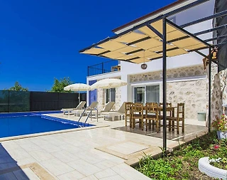 Kaş İslamlar'da Deniz Manzaralı, Özel Havuzlu, 4 Kişilik Villa - 3