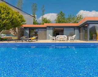 Kaş İslamlar'da Doğa İçerisinde, Açık ve Kapalı Havuzlu, Şık Villa - 2
