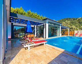 Kaş İslamlar'da Doğa İçerisinde, Isıtmalı Havuzlu, Tatil Villası - 4