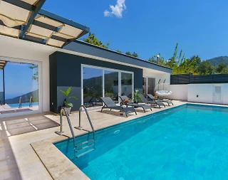 Kaş İslamlar'da Doğa İçerisinde, Sonsuzluk Havuzlu, Muhafazakar Villa - 4
