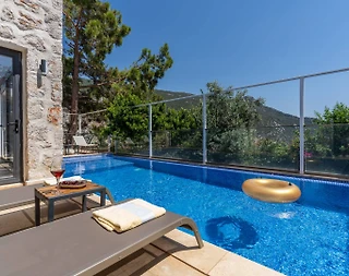 Kaş İslamlar'da Doğa İle İç İçe, Kapalı Havuzlu, Ferah Villa - 5