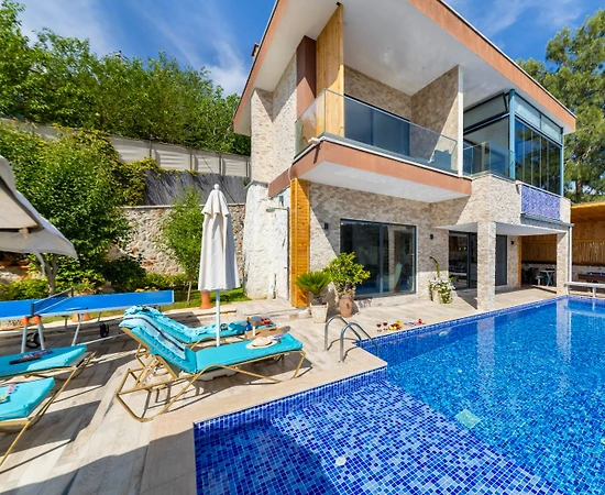 Kaş Üzümlü'de Muhteşem Doğa İçinde, Özel Havuzlu, 4 Kişilik Villa - 1
