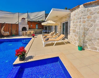 Kaş İslamlar'da Doğa Manzaralı, Özel Havuzlu, Jakuzili Villa - 5