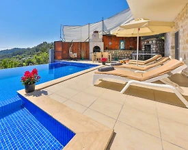 Kaş İslamlar'da Doğa Manzaralı, Özel Havuzlu, Jakuzili Villa - 3