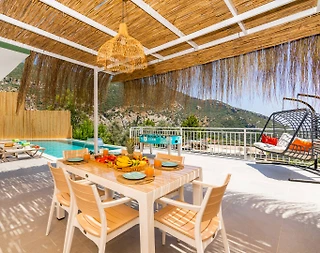 Kaş İslamlar'da Doğa Manzaralı, Özel Havuzlu, Konforlu Villa - 5