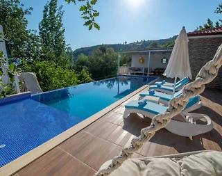 Kaş İslamlar'da Doğa Manzaralı, Özel Havuzlu, Tatil Villası - 5