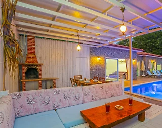Kaş İslamlar'da Doğa Manzaralı, Özel Havuzlu, Tatil Villası - 4