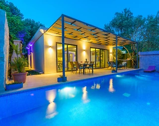 Kaş İslamlar'da Doğa'nın İçerisinde, Özel Havuzlu, Modern Villa - 4