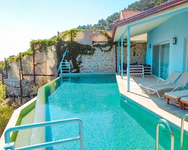 Kaş İslamlar'da Doğayla Baş Başa, Sonsuzluk Havuzlu, Balayı Villası - 3
