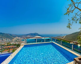 Kaş İslamlar'da Enfes Deniz Manzaralı, Özel Havuzlu, Konforlu Villa - 3
