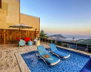 Kaş İslamlar'da Enfes Doğa Manzaralı, Özel Havuzlu, Konforlu Villa - 5