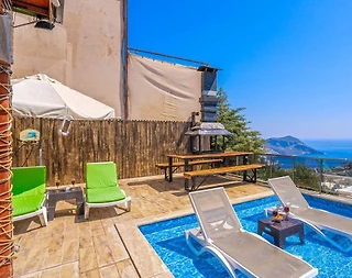 Kaş İslamlar'da Enfes Doğa Manzaralı, Özel Havuzlu, Konforlu Villa - 5