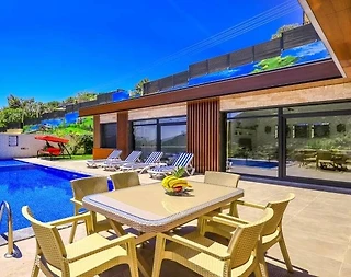 Kaş İslamlar'da Eşsiz Manzaralı, Özel Havuzlu, Ferah Villa - 5