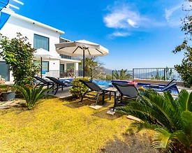 Kaş İslamlar'da Kalabalık Ailelere Uygun, Özel Havuzlu, 4+1 Villa - 3