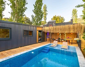 Kaş İslamlarda Minimalist Tasarımlı, Özel Havuzlu, 1+1 Tiny House - 3