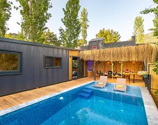 Kaş İslamlarda Minimalist Tasarımlı, Özel Havuzlu, 1+1 Tiny House - 3