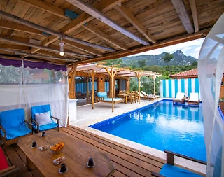 Kaş İslamlar'da Enfes Doğada, Özel Havuzlu, Kiralık Villa - 5