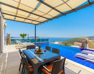 Kaş İslamlar'da Muhteşem Deniz Manzaralı, Özel Havuzlu, Jakuzili Villa - 5