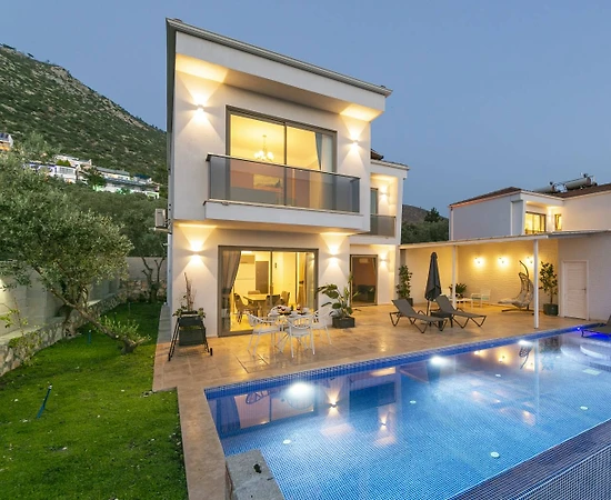 Kaş İslamlar'da Muhteşem Doğada, Özel Havuzlu, İkiz Villa - 1