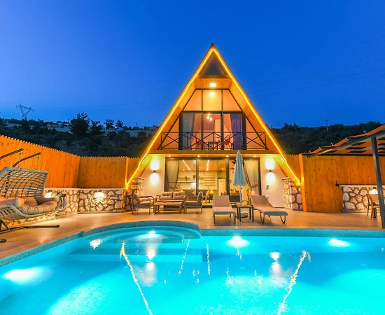 Kaş İslamlar'da Muhteşem Doğada, Özel Havuzlu, Jakuzili Bungalov - 1