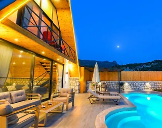 Kaş İslamlar'da Muhteşem Doğada, Özel Havuzlu, Jakuzili Bungalov - 4