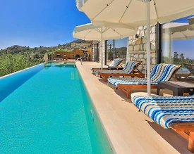 Kaş İslamlar'da Muhteşem Doğada, Özel Havuzlu, Taş Villa - 3